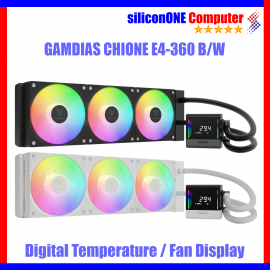 Gamdias CHIONE E4-360 White - Digital Temperature Display 