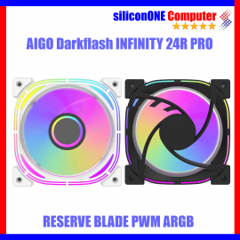 AIGO INFINITY 24R PRO - Reserve Blade PWM ARGB - Black (cocok untuk INFLOW)