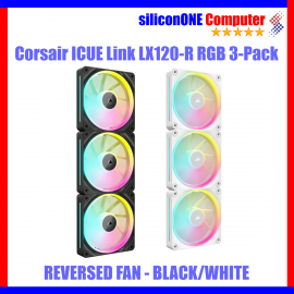 Corsair LX120 RGB Reversed Triple iCUE-Link Black/White 