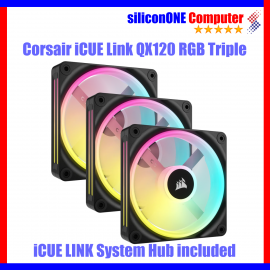 Corsair QX120 RGB iCUE-Link Triple Black/White 