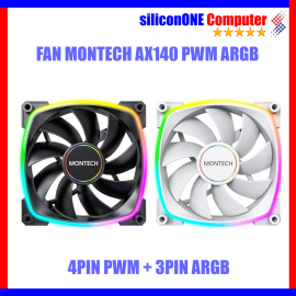 Montech AX140 PWM Black  [4PIN PWM + 3PIN ARGB]  