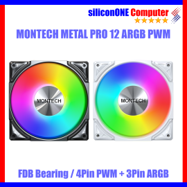 Montech Metal Pro 12 ARGB Black / White 
