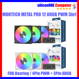 Montech Metal Pro 12 ARGB 3in1 Pack Black / White 