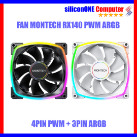 Montech RX140 PWM Black [4PIN PWM + 3PIN ARGB] Reserved 