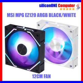 MSI MPG EZ120 ARGB 120MM Magnetic Design Fan - 1 Pack Black 