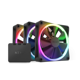 NZXT F120 RGB Triple Pack Black ARGB Controller RF-R12TF-B1 