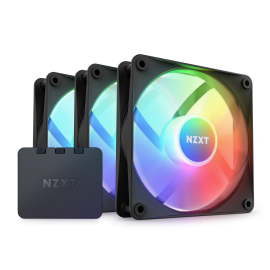 NZXT F120 RGB CORE Triple Pack BLACK Controller RF-C12TF-B1 
