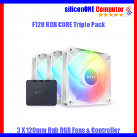 NZXT F120 RGB CORE Triple Pack WHITE Controller RF-C12TF-W1 
