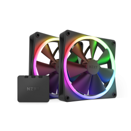 NZXT F140 RGB Twin Pack Black ARGB Controller RF-R14DF-B1 
