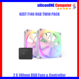 NZXT F140 RGB Twin Pack White ARGB Controller RF-R14DF-W1 