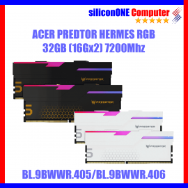 ACER 32GB (16GX2) 7200 PREDATOR HERMES RGB BLACK/WHITE 