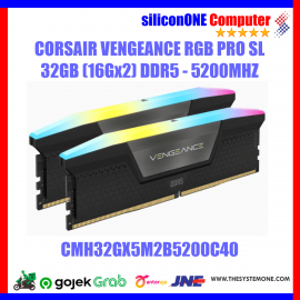Corsair 32GB (16GX2) CMH32GX5M2B5200C40 