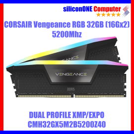 Corsair 32GB (16GX2) CMH32GX5M2B5200Z40K 