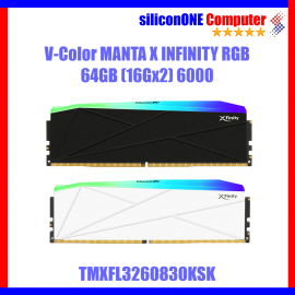 V-COLOR 64GB (32GX2) 6000 MANTA Xfinity RGB DDR5 XMP EXPO CL30-38-38-76 