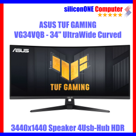 ASUS VG34VQ3B Curved UltraWide 3440x1440 180Hz 1ms HDR Speaker USB Hub 4Port 