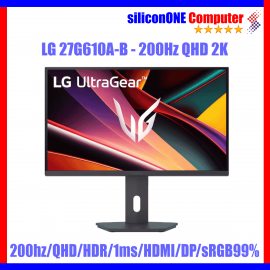 LG 27" 27G610A-B IPS Gaming Pivot 200Hz 2K QHD 1ms 2HDMI/DP 