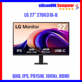 LG 27" 27U631A-B 2K IPS 100Hz 1ms USB-C PD15W HDMI  