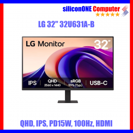 LG 32" 32U631A-B 2K IPS 100hz 1ms USB-C PD15W HDMI 