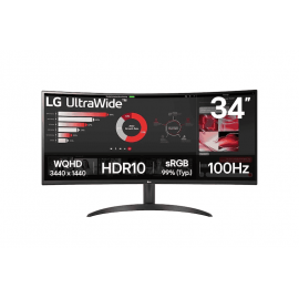 LG 34" 34WR50QK-B Curved VA UltraWide WQHD 1800R 100Hz 