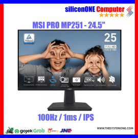 MSI MP251 E2 25" IPS 120Hz HDMI/DP/VGA/SPEAKER 1ms 