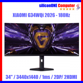 Xiaomi G34WQi 2026 - 180Hz 1ms Curved UltraWide Gaming Monitor 3440x1440 