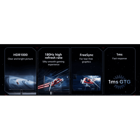 Xiaomi G PRO 27i - 2K QHD 180HZ IPS HDR1000 ΔE<2 1ms Miniled Ambien 2HDMI 2DP
