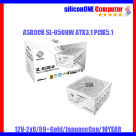 ASROCK SL-850GW ATX3.1 PCIE5.1 12V-2x6 80+GOLD FULL MODULAR BLACK 