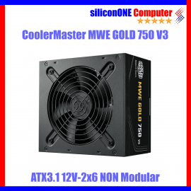 Coolermaster MWE750 - 750W GOLD V3 ATX3.1 12V-2X6 NON MODULAR 5THN 