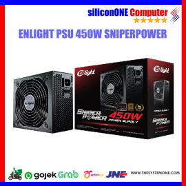 Enlight 450W Black Silver 80+ [5 tahun]