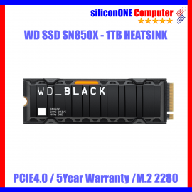 WD SN850X 1TB HEATSINK NVME BLACK - PCEI4.0 [7300/6300] 
