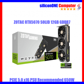 Zotac RTX5070 12GB SOLID OC 12GB GDDR7 192 BIT 