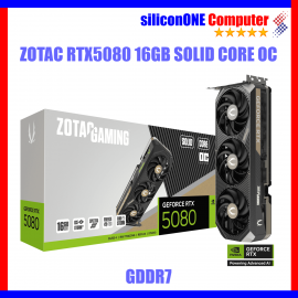 Zotac RTX5080 16GB GDDR7 SOLID CORE OC 